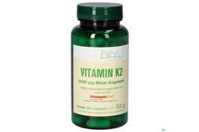 Sie sehen eine Packung Bios Vitamin K2 200mcg 100 Kapseln, Produktbild: 01 Bios Vitamin K2 200mcg 100 Kapseln, A-Nr.: 5303024 - 01