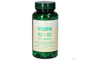 Sie sehen eine Packung Bios Vitamin K2+d3 100 Kapseln, Produktbild: 01 Bios Vitamin K2+d3 100 Kapseln, A-Nr.: 5089944 - 01