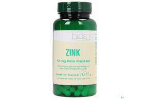 Sie sehen eine Packung Bios Zink 12mg 100 Kapseln, Produktbild: 01 Bios Zink 12mg 100 Kapseln, A-Nr.: 3893694 - 01