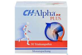 Sie sehen eine Packung Ch-alpha Trink Ampullen 25ml Plus 30st, Produktbild: 01 Ch-alpha Trink Ampullen 25ml Plus 30st, A-Nr.: 3475809 - 01