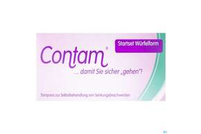 Sie sehen eine Packung Contam Würfeltampons, Produktbild: 01 Contam Würfeltampons, A-Nr.: 4392712 - 01