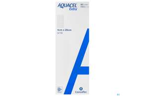 Sie sehen eine Packung Convatec Aquacel Extra 4x20 Cm, Produktbild: 01 Convatec Aquacel Extra 4x20 Cm, A-Nr.: 4154042 - 01