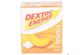 Sie sehen eine Packung Dextro Energy Minis Pfirsich 50g, Produktbild: 01 Dextro Energy Minis Pfirsich 50g, A-Nr.: 2218950 - 01