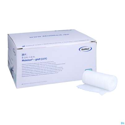 Sie sehen eine Packung Elastische Binden Fixierbinde Maielast Glatt 4mx 8cm 61030 20st, Produktbild: 06 Elastische Binden Fixierbinde Maielast Glatt 4mx 8cm 61030 20st, A-Nr.: 5066216 - 06