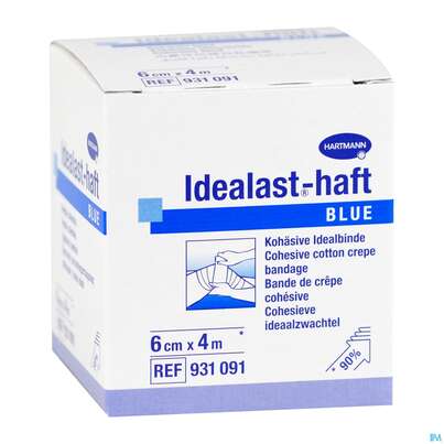Elastische Binden Idealast/haft Kohaesiv/color Blau 4mx 6cm 1st, A-Nr.: 4174582 - 05
