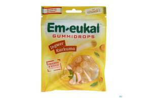 Em-eukal Gummidrops Zuckerhaltig Ingwer Kurkuma 90g, A-Nr.: 5377867 - 01
