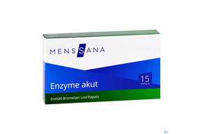 Sie sehen eine Packung Enzyme Menssana Kapseln Akut 15st, Produktbild: 01 Enzyme Menssana Kapseln Akut 15st, A-Nr.: 3742179 - 01