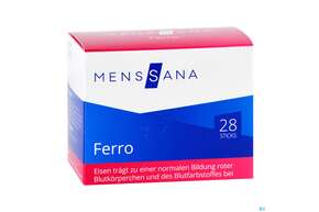 Sie sehen eine Packung Ferro Sticks Menssana 28st, Produktbild: 01 Ferro Sticks Menssana 28st, A-Nr.: 4052413 - 01
