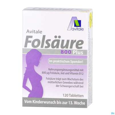 Folsaeure Tabl 800 Plus 120st, A-Nr.: 5296229 - 02
