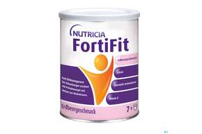 Sie sehen eine Packung Fortifit 280g Dose Erdbeere 12st, Produktbild: 01 Fortifit 280g Dose Erdbeere 12st, A-Nr.: 3811101 - 01