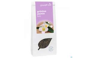 Sie sehen eine Packung Gewusst Wie Bio Gruentee Jasmin 100g, Produktbild: 01 Gewusst Wie Bio Gruentee Jasmin 100g, A-Nr.: 4101212 - 01