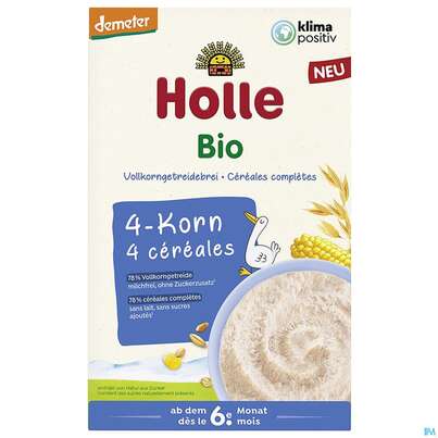Holle Vollkorngetreidebrei 4-korn Ab 6.monat 250g, A-Nr.: 5717990 - 02