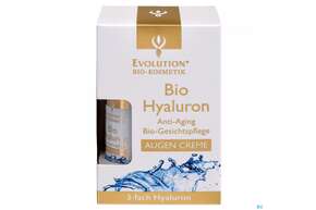 Sie sehen eine Packung Hyaluron Bio Augencreme -evo 15ml, Produktbild: 01 Hyaluron Bio Augencreme -evo 15ml, A-Nr.: 4542910 - 01