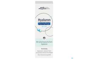 Sie sehen eine Packung Hyaluron Nachtpflege Riche 50ml, Produktbild: 01 Hyaluron Nachtpflege Riche 50ml, A-Nr.: 4486005 - 01