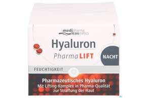 Sie sehen eine Packung Hyaluron Pharma Lift Nacht 50ml, Produktbild: 01 Hyaluron Pharma Lift Nacht 50ml, A-Nr.: 5181874 - 01