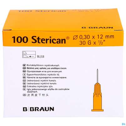 Injektionsspritzen U.zubeh. Insulin/einmalkanuelen Sterican G30x 1/2 0,30x12mm 46563 100st, A-Nr.: 2615680 - 01