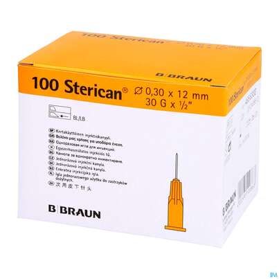 Injektionsspritzen U.zubeh. Insulin/einmalkanuelen Sterican G30x 1/2 0,30x12mm 46563 100st, A-Nr.: 2615680 - 02