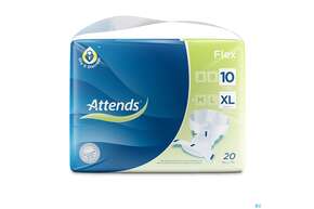 Sie sehen eine Packung Inkontinenz Attends Slip Flex Xl 10 20st, Produktbild: 01 Inkontinenz Attends Slip Flex Xl 10 20st, A-Nr.: 4271434 - 01