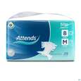 Sie sehen eine Packung Inkontinenz Attends Slip Regular M 8 28st, Produktbild: 02 Inkontinenz Attends Slip Regular M 8 28st, A-Nr.: 3429755 - 02