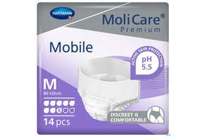 Inkontinenz Molicare Premium/mobile/8 Tropfen Lila M 80-120cm 14st, A-Nr.: 3078600 - 01