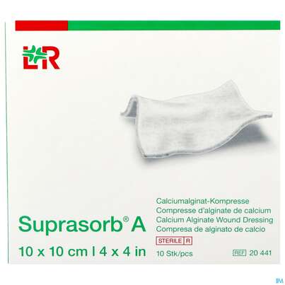 Kompressen Suprasorb/steril A Calzium-alginat 10x 10cm 10st, A-Nr.: 2203339 - 01