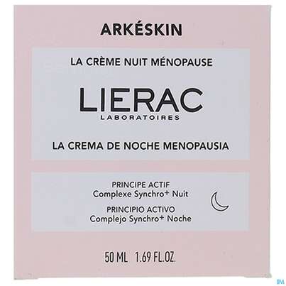 Sie sehen eine Packung Lierac Arkeskin The Menopause Night Cream 50ml, Produktbild: 01 Lierac Arkeskin The Menopause Night Cream 50ml, A-Nr.: 5805211 - 01