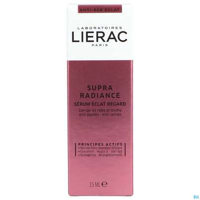 Sie sehen eine Packung Lierac Supra Radiance Augen Creme 15ml, Produktbild: 01 Lierac Supra Radiance Augen Creme 15ml, A-Nr.: 4839975 - 01