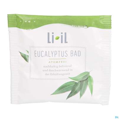 Sie sehen eine Packung Li-il Gesundheitsbad Atemfrei Eucalyptus 60g, Produktbild: 01 Li-il Gesundheitsbad Atemfrei Eucalyptus 60g, A-Nr.: 4857217 - 01