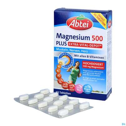 Magnesium Tabl 500 Plus Abtei Titandioxidfrei 50000 42st, A-Nr.: 5720302 - 05