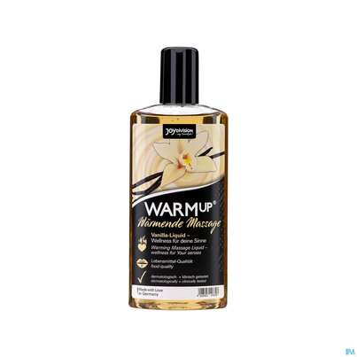 Sie sehen eine Packung Massage Liquid Warm Up/vanille 150ml, Produktbild: 02 Massage Liquid Warm Up/vanille 150ml, A-Nr.: 5133510 - 02