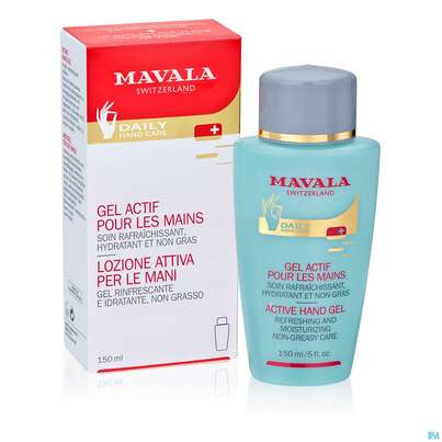 Sie sehen eine Packung Mavala Aktiver Hand Gel 150ml, Produktbild: 03 Mavala Aktiver Hand Gel 150ml, A-Nr.: 2976656 - 03