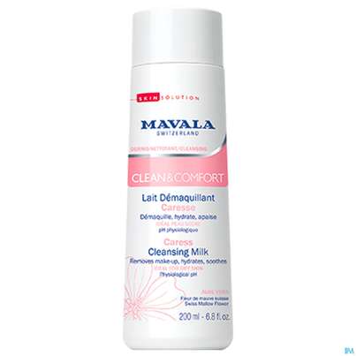 Sie sehen eine Packung Mavala Clean +comf Sanfte Reinigungsmilch 585.0 200ml, Produktbild: 01 Mavala Clean +comf Sanfte Reinigungsmilch 585.0 200ml, A-Nr.: 4910822 - 01