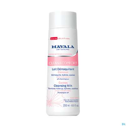 Sie sehen eine Packung Mavala Clean +comf Sanfte Reinigungsmilch 585.0 200ml, Produktbild: 02 Mavala Clean +comf Sanfte Reinigungsmilch 585.0 200ml, A-Nr.: 4910822 - 02