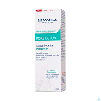 Sie sehen eine Packung Mavala Detox Pore Reinigungsmaske 540.02 65ml, Produktbild: 02 Mavala Detox Pore Reinigungsmaske 540.02 65ml, A-Nr.: 4910733 - 02