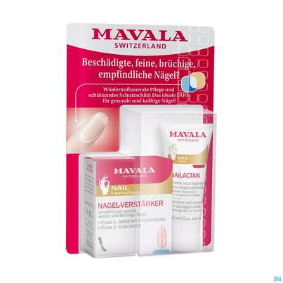 Sie sehen eine Packung Mavala Duo 410 Fein +bruech.naegel 25ml, Produktbild: 01 Mavala Duo 410 Fein +bruech.naegel 25ml, A-Nr.: 4270475 - 01
