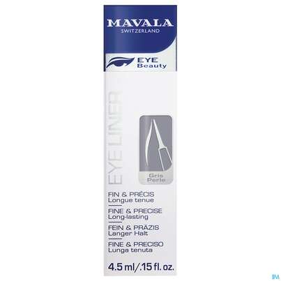 Sie sehen eine Packung Mavala Eyeliner Gris Perle/perlgrau 935.5 4,5ml, Produktbild: 01 Mavala Eyeliner Gris Perle/perlgrau 935.5 4,5ml, A-Nr.: 3651100 - 01