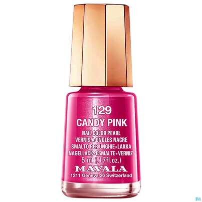 Sie sehen eine Packung Mavala Nagellacke 129 Candy Pink 5ml, Produktbild: 01 Mavala Nagellacke 129 Candy Pink 5ml, A-Nr.: 3442193 - 01