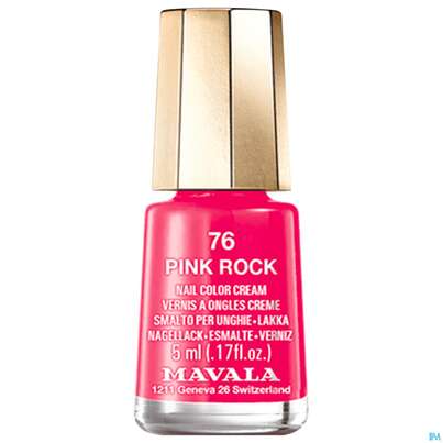 Sie sehen eine Packung Mavala Nagellacke 76 Pink Rock 5ml, Produktbild: 02 Mavala Nagellacke 76 Pink Rock 5ml, A-Nr.: 5206611 - 02