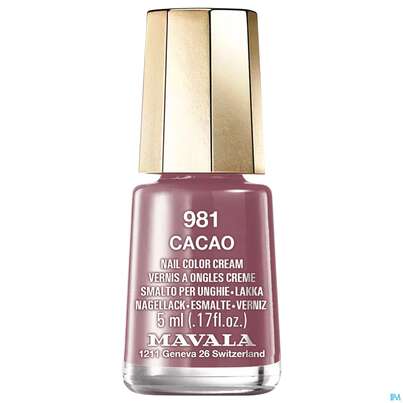 Sie sehen eine Packung Mavala Nagellacke 981 Cacao 5ml, Produktbild: 01 Mavala Nagellacke 981 Cacao 5ml, A-Nr.: 5066392 - 01