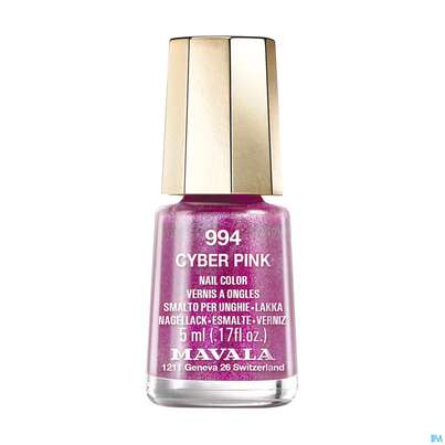 Sie sehen eine Packung Mavala Nagellacke 994 Cyber Pink 5ml, Produktbild: 02 Mavala Nagellacke 994 Cyber Pink 5ml, A-Nr.: 4909138 - 02