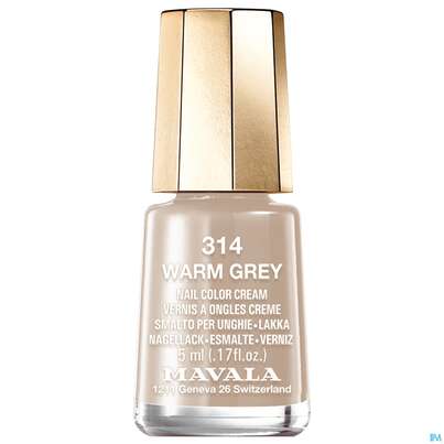 Sie sehen eine Packung Mavala Nagellacke Sublime 314 Warm Grey 5ml, Produktbild: 01 Mavala Nagellacke Sublime 314 Warm Grey 5ml, A-Nr.: 4152095 - 01