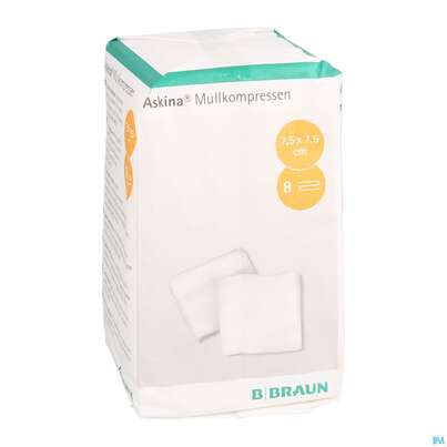 Mullkompressen Askina 8fach/unsteril 7,5x 7,5cm 100st, A-Nr.: 1779008 - 05