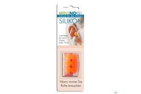 Ohrenschutz Wellnoise Ohrenstopfen Silikon Orange 6st, A-Nr.: 3209663 - 01