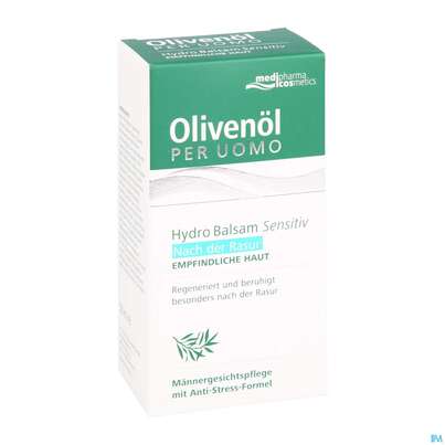 Sie sehen eine Packung Oliven Oel Dr.theiss Per Uomo Hydro Balsam Sensitiv 50ml, Produktbild: 05 Oliven Oel Dr.theiss Per Uomo Hydro Balsam Sensitiv 50ml, A-Nr.: 3698395 - 05