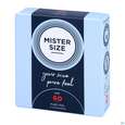 Sie sehen eine Packung Praeservative Kondome Mister Size 60 3st, Produktbild: 02 Praeservative Kondome Mister Size 60 3st, A-Nr.: 5594263 - 02