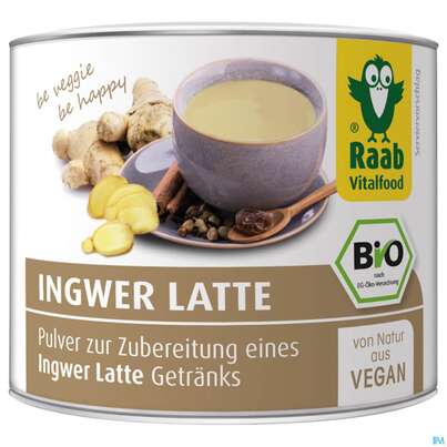 Sie sehen eine Packung Raab Bio Ingwer Latte Pulver 70g, Produktbild: 02 Raab Bio Ingwer Latte Pulver 70g, A-Nr.: 4854360 - 02