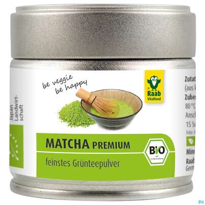Sie sehen eine Packung Raab Bio Matcha Premium Grüntee Pulver 30g, Produktbild: 02 Raab Bio Matcha Premium Grüntee Pulver 30g, A-Nr.: 4368501 - 02