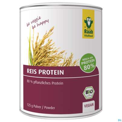 Sie sehen eine Packung Raab Bio Reis Protein Pulver 125g, Produktbild: 04 Raab Bio Reis Protein Pulver 125g, A-Nr.: 4366399 - 04