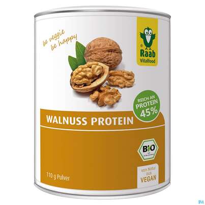 Sie sehen eine Packung Raab Bio Walnuss Protein Pulver 110g, Produktbild: 01 Raab Bio Walnuss Protein Pulver 110g, A-Nr.: 4531272 - 01