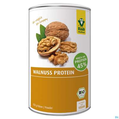 Sie sehen eine Packung Raab Bio Walnuss Protein Pulver 420g, Produktbild: 01 Raab Bio Walnuss Protein Pulver 420g, A-Nr.: 4531289 - 01